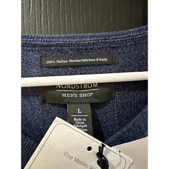 NWT Nordstrom 100% Italian Merino wool Pullover Sweater Size Large - Picture 2 of 6